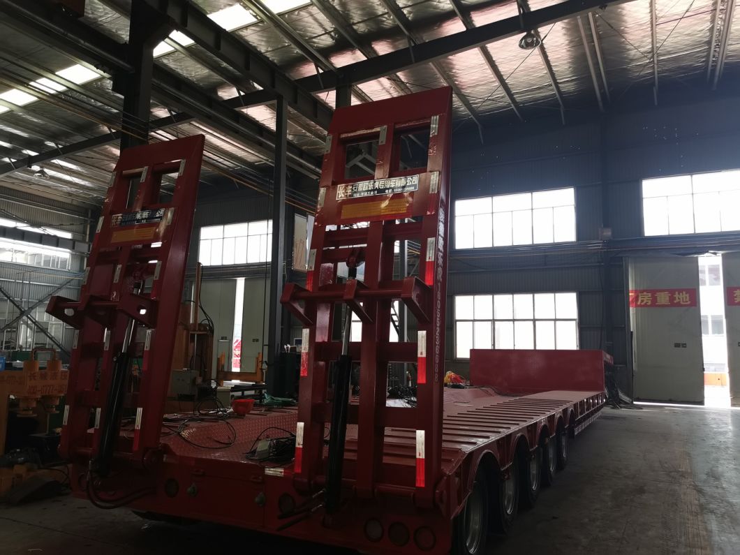 Lowbed Semi Trailer Lowboy Lowloader with 45-60 Tons Capacity