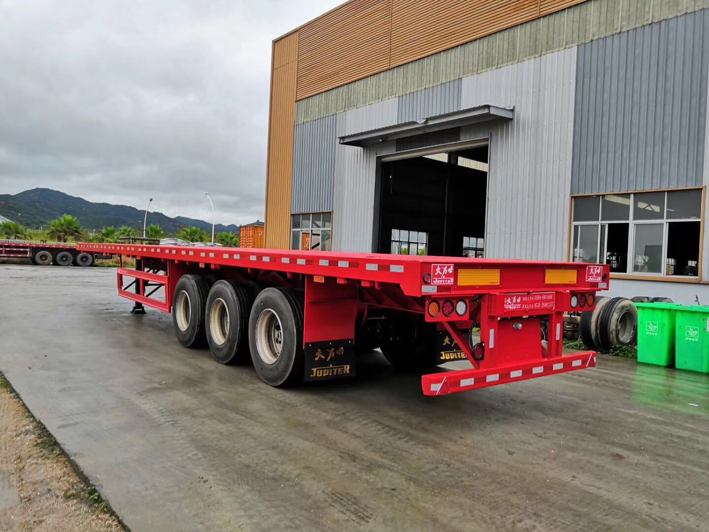 3 Axles 40FT-45FT Container Trailer Flat Bed Truck Trailer 20FT 40FT Container Flatbed Semi Trailer